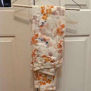 7 For All Mankind Floral Pants with Orange and Purple